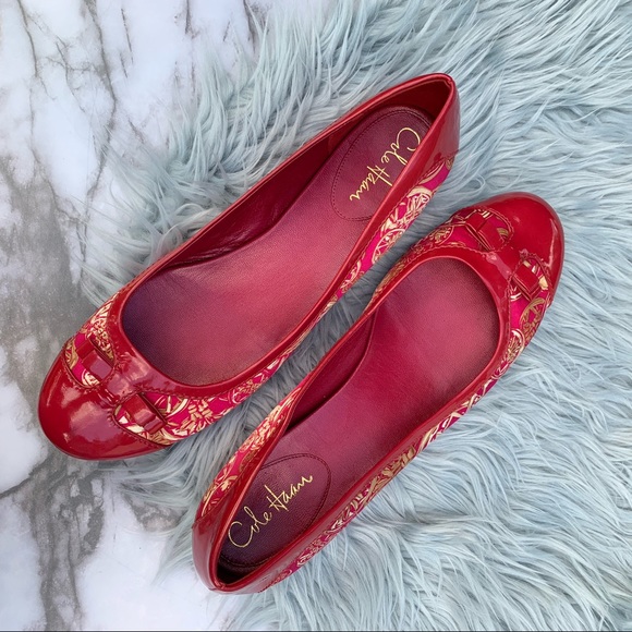 Cole Haan Shoes - SOLD✨Cole Haan Nike Air Patent Leather Satin Flat